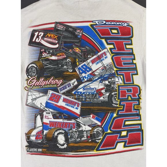 Rare Vintage Y2K Danny Dietrich Racing Gettysburg Pennsylvania Weikerts Promo T - Picture 8 of 15
